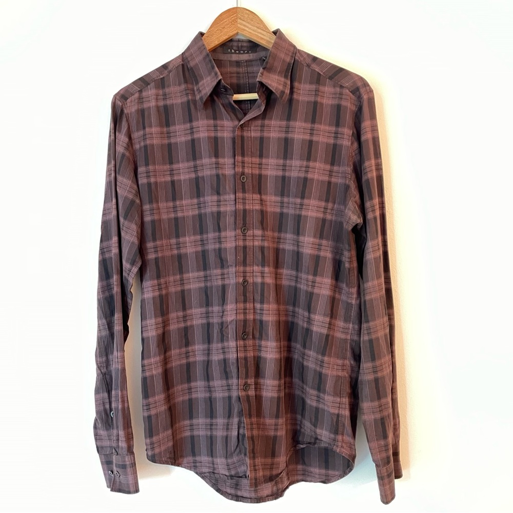 Theory plaid shirt